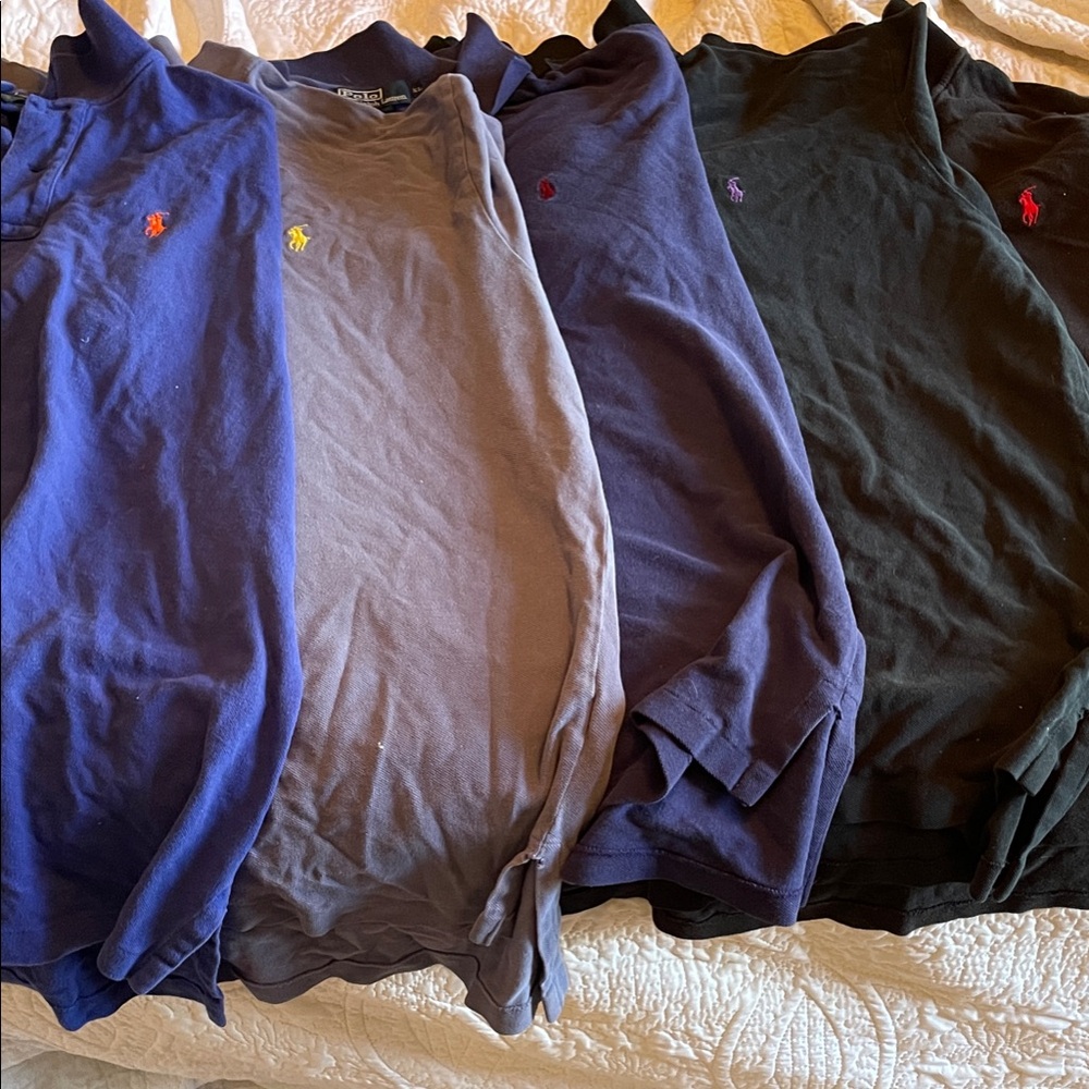 Ralph Lauren Assorted Polo Shirts - Blue, Gray, Black